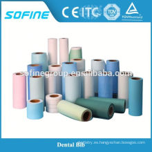 De Buena Calidad China Fabricación de 3 pliegues desechables Dental Bib Roll